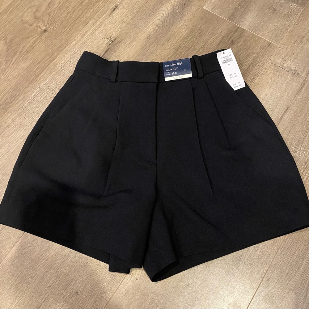 NWT A&F Ultra High black shorts Curve Love - Sz. 25 black - Picture 1 of 4